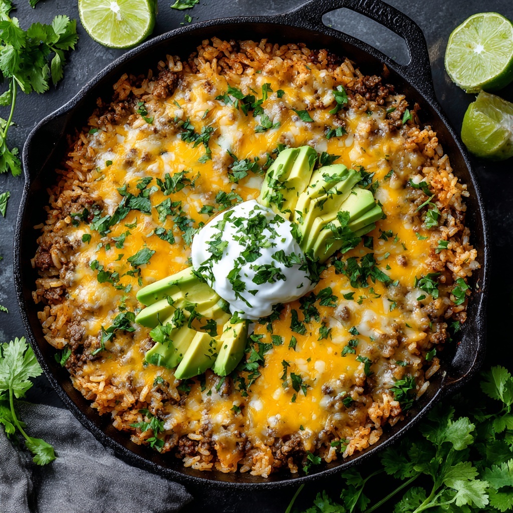 Skillet Mexican Beef and Rice: An Amazing Ultimate Recipe - Recipe Image