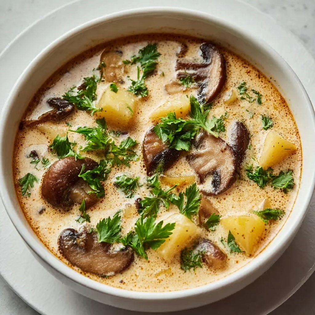 Ultimate Huttenkase Mushroom Soup Recipe for Mushroom Lovers Recipe - Recipe Image
