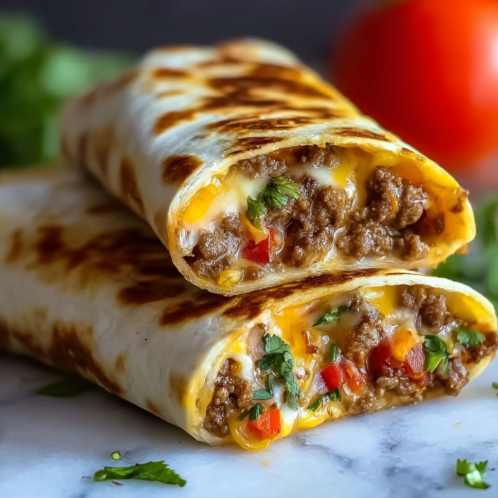 Nacho Cheese Beef Wrap Recipe - Recipe Image