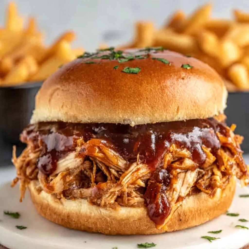 Slow Cooker Pulled BBQ Chicken Recipe - Recipe Image