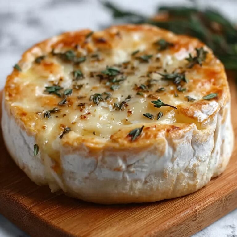 Savory Baked Brie with Garlic and Herbs Recipe