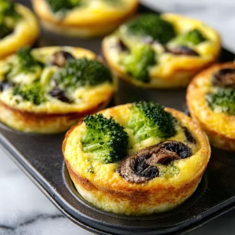 Veggie-Packed Broccoli & Mushroom Egg Cups Recipe