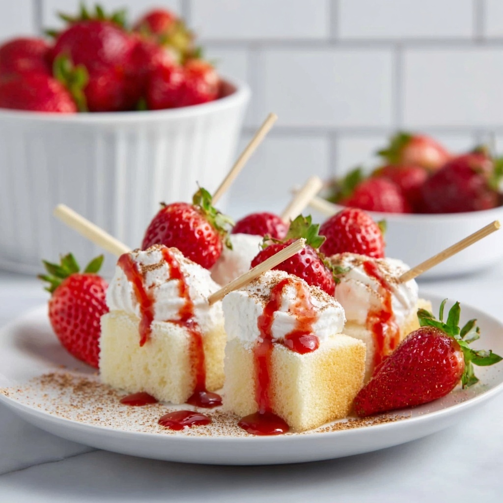 Strawberry Shortcake Kabobs with Whipped Cream Dip Recipe - Recipe Image