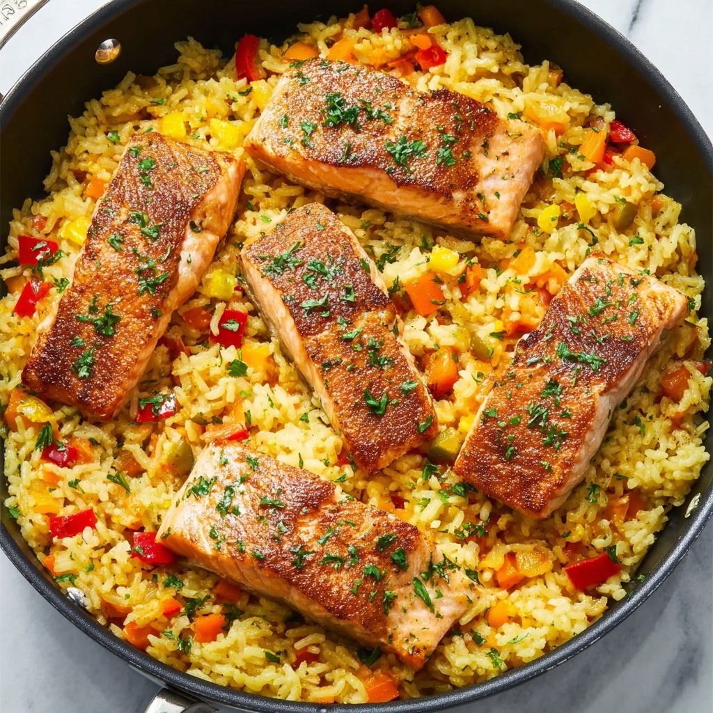 One-Pan Salmon and Rice Recipe - Recipe Image