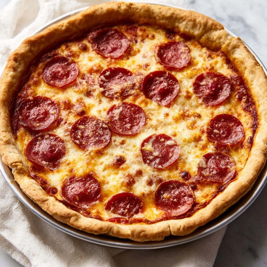 Pepperoni Pizza Quiche Recipe - Recipe Image