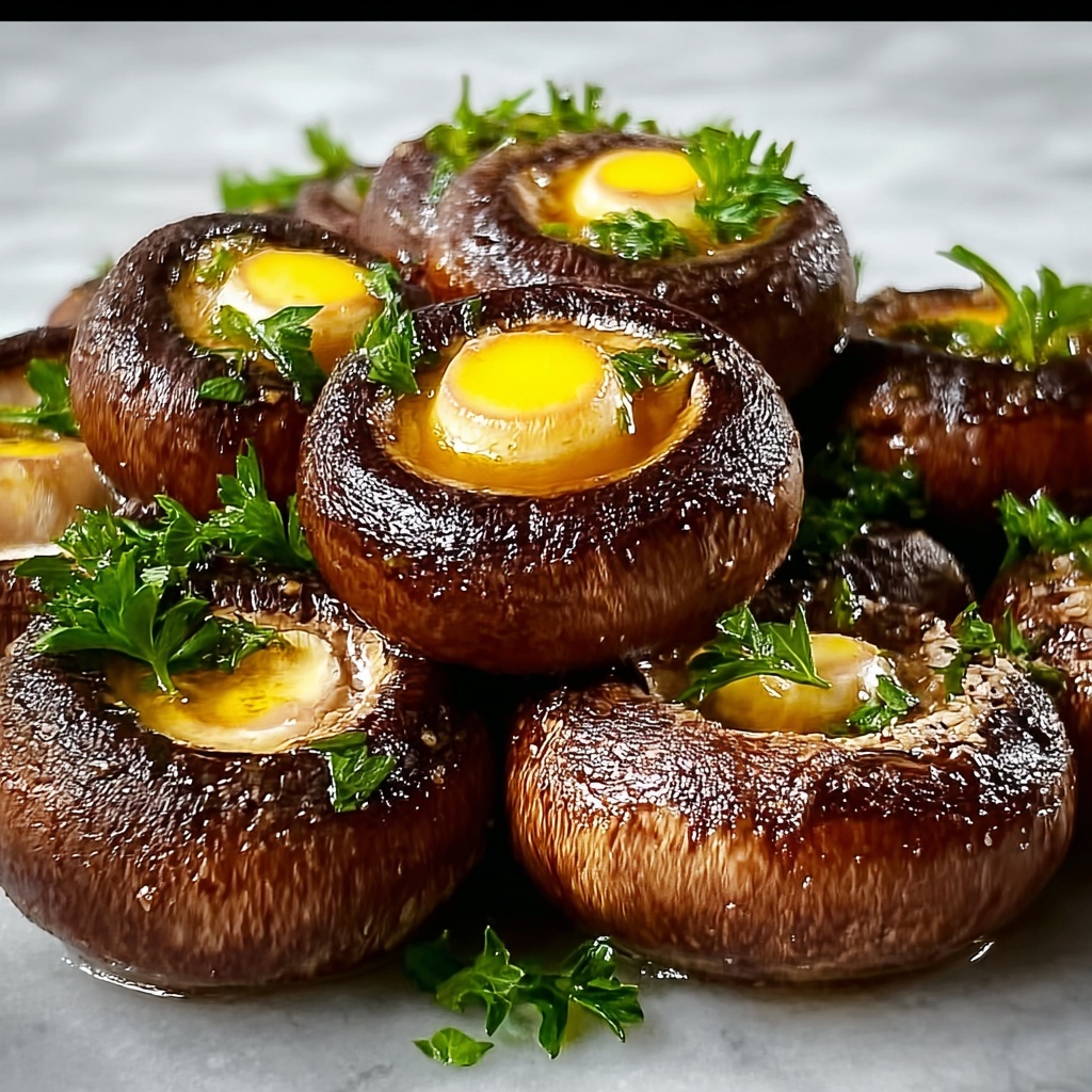 Garlic Butter Roasted Mushrooms Recipe - Recipe Image