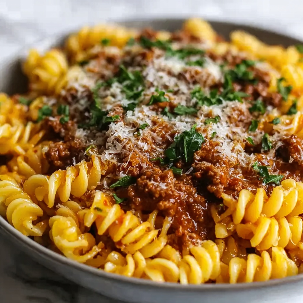 One-Pot Beef and Cheddar Ranch Pasta Recipe - Recipe Image