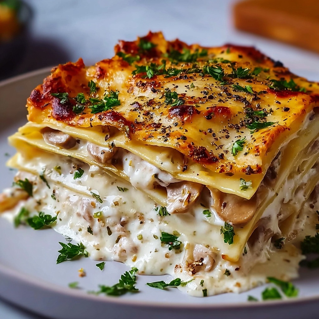 White Cheese Chicken Lasagna Recipe - Recipe Image