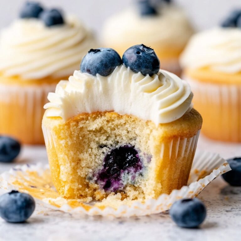 Lemon Blueberry Cupcakes with Cream Cheese Frosting Recipe