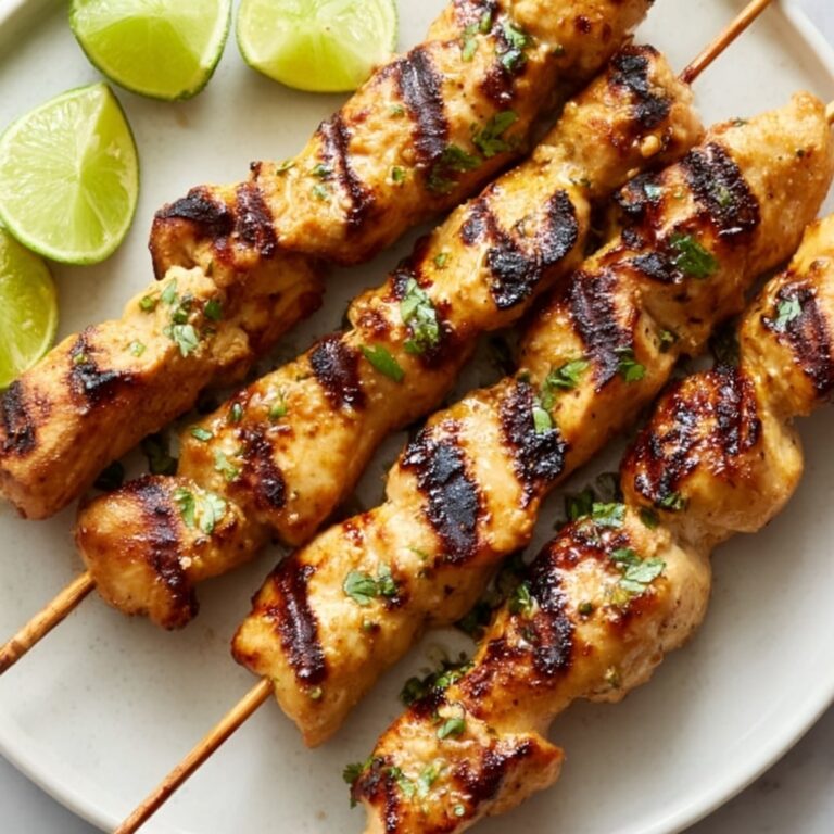 Thai Grilled Chicken Skewers with Coconut Peanut Sauce Recipe