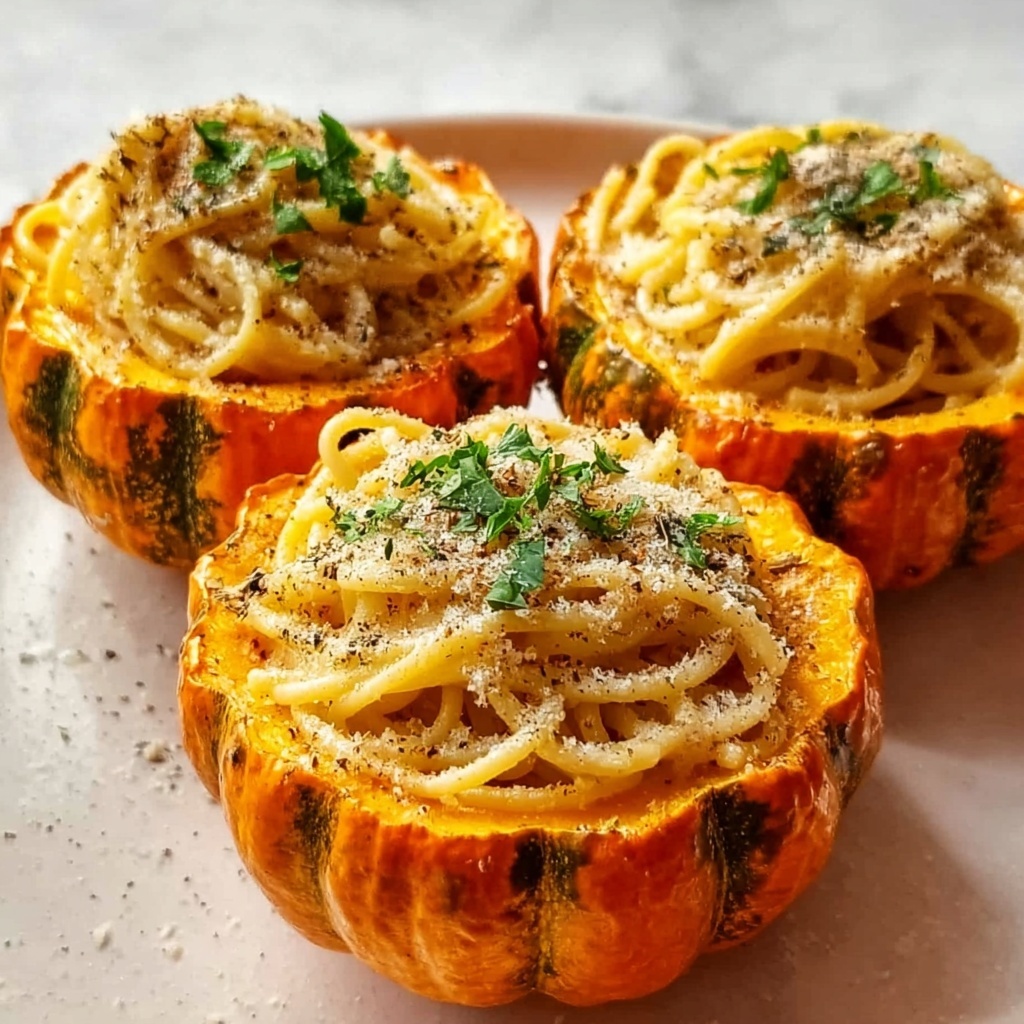 Pumpkin Alfredo Pasta Cauldrons Recipe - Recipe Image