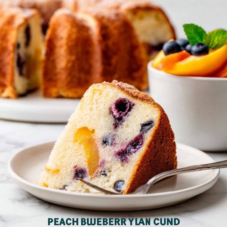 Peach & Blueberry Pound Cake Recipe