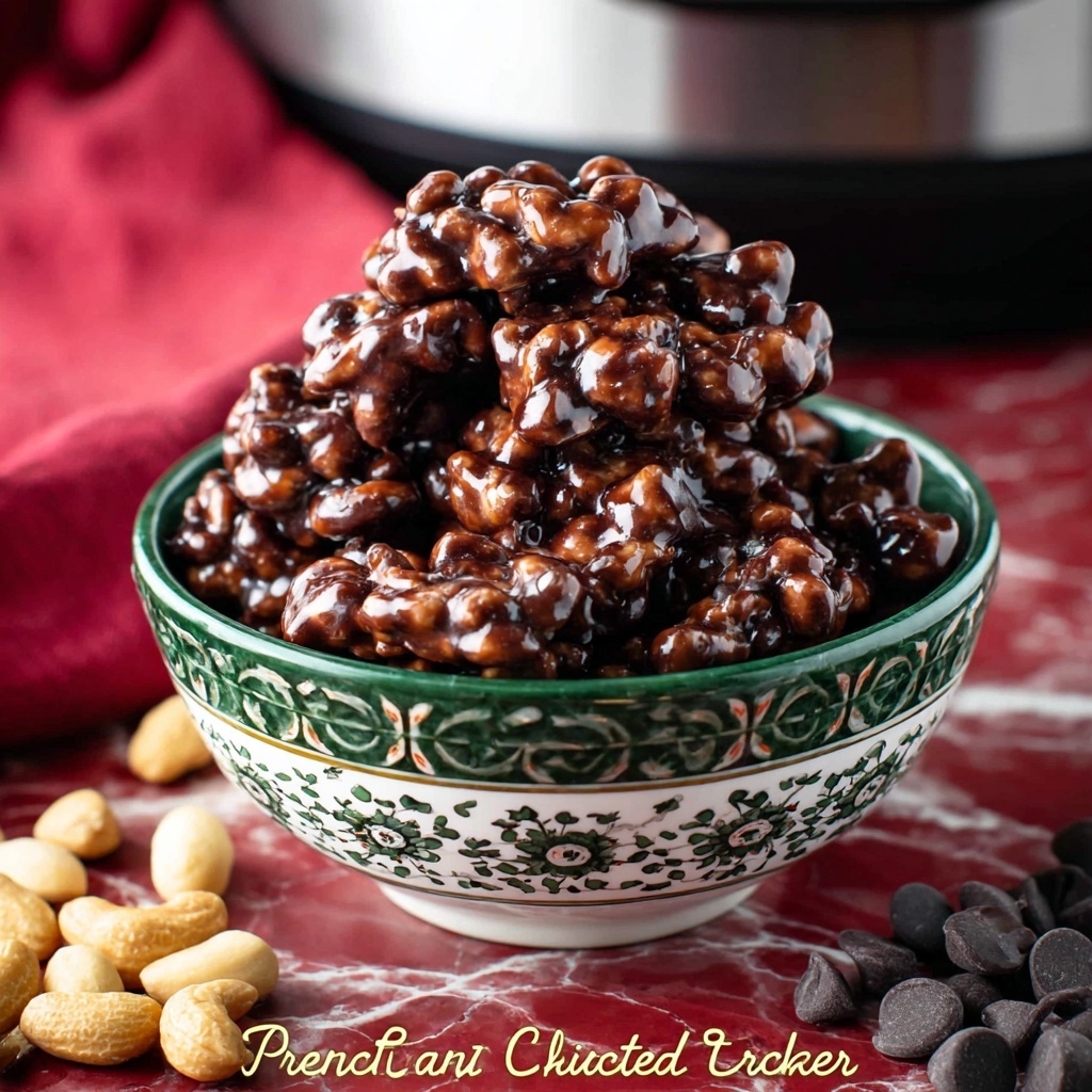 Slow Cooker Triple Chocolate Covered Peanut Clusters Recipe - Recipe Image