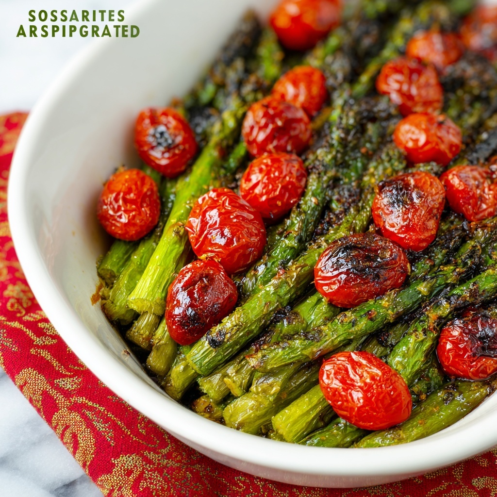 Roasted Asparagus & Tomatoes with Parmesan Recipe - Recipe Image