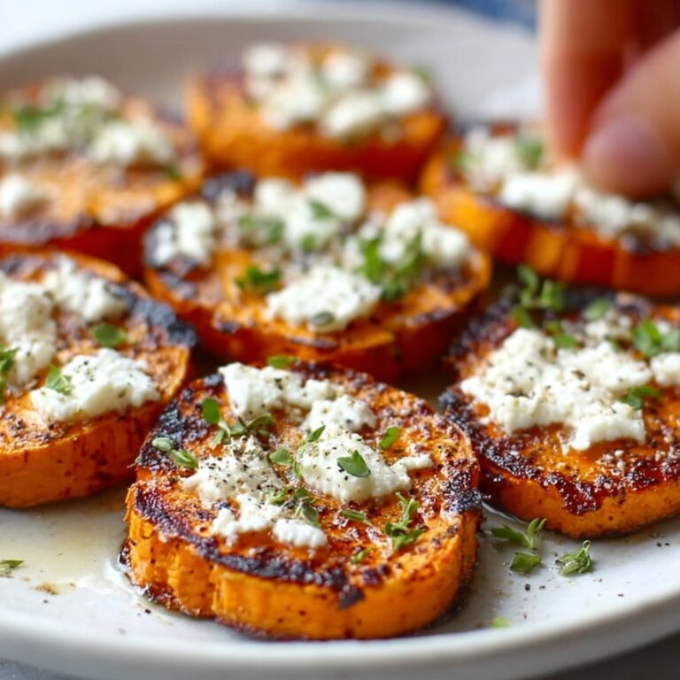 Honey Feta Roasted Sweet Potato Rounds Recipe