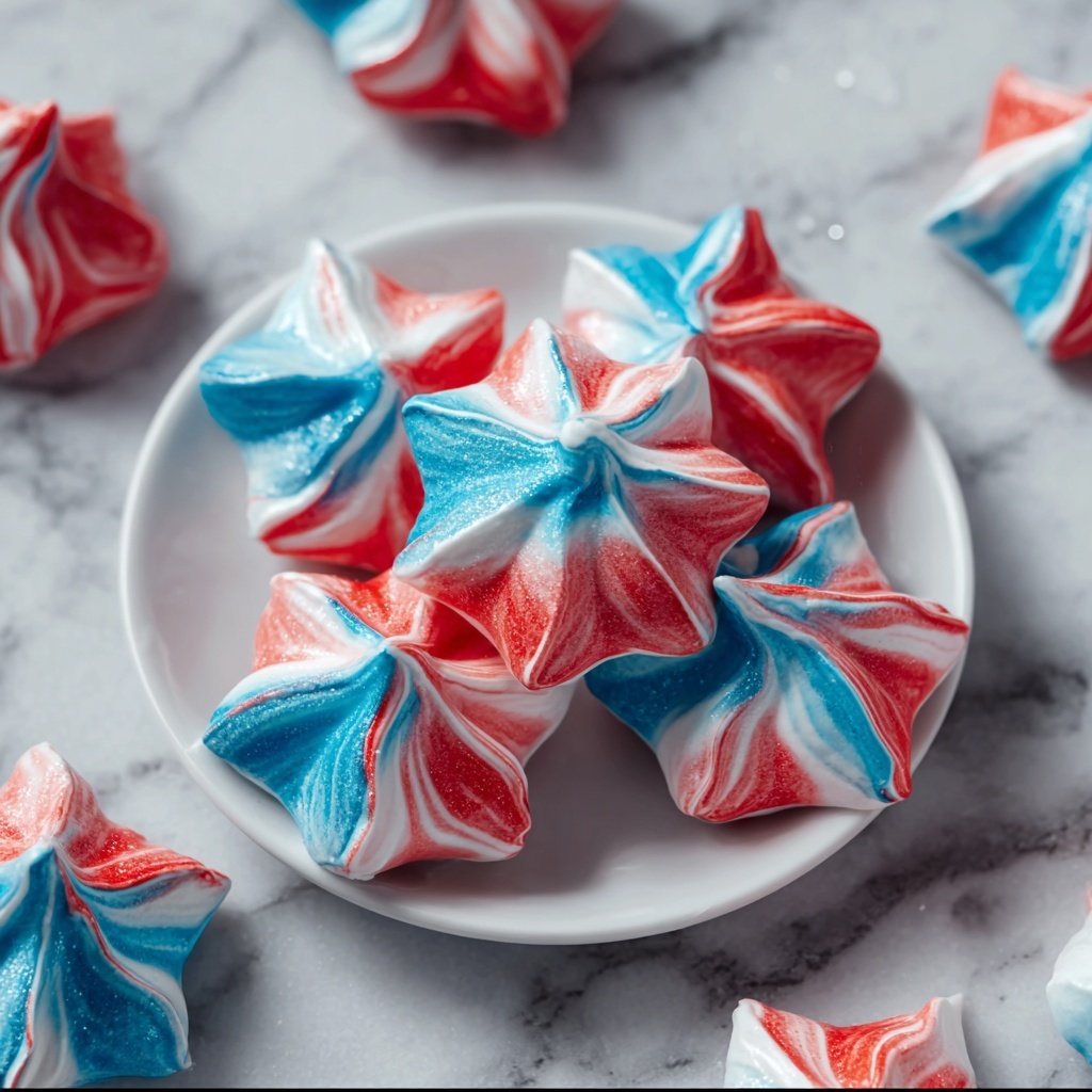 Patriotic Meringue Kisses Recipe - Recipe Image