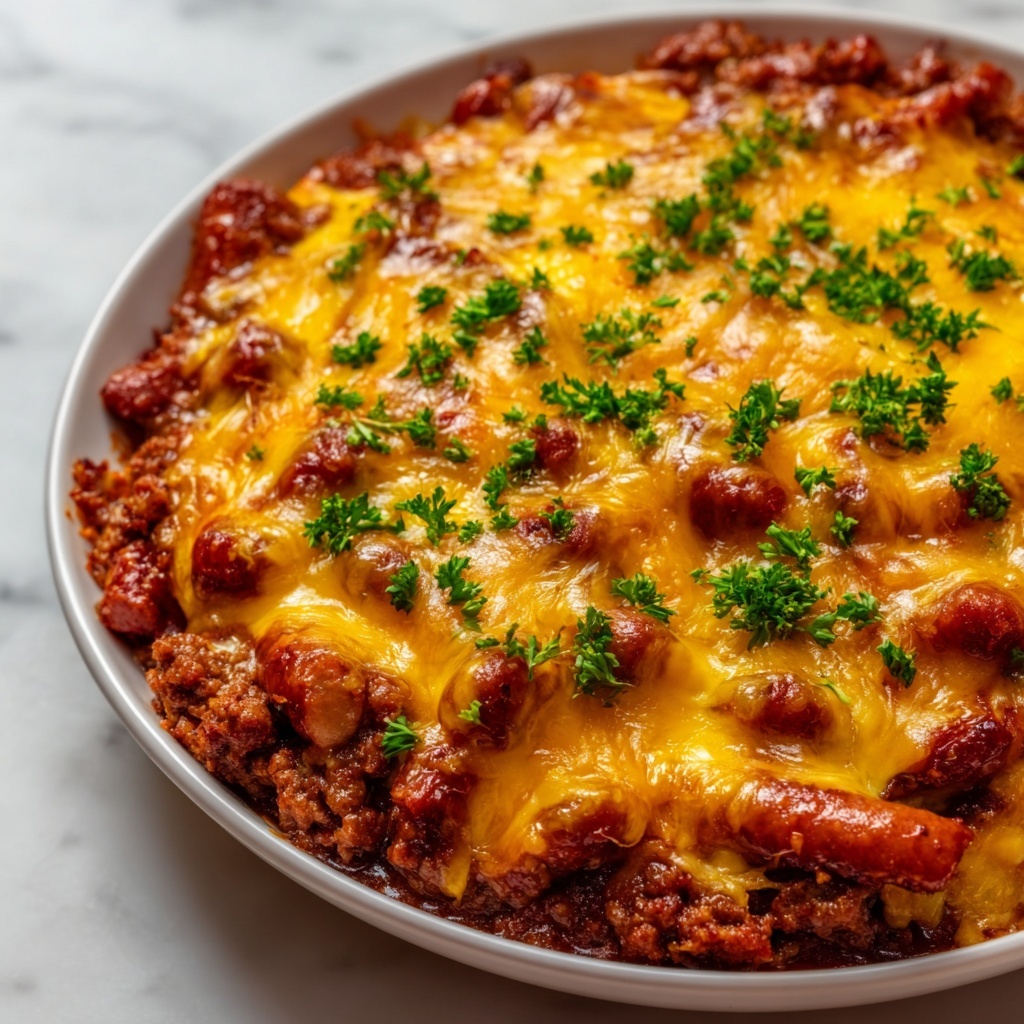 Chili Cheese Dog Casserole Recipe - Recipe Image