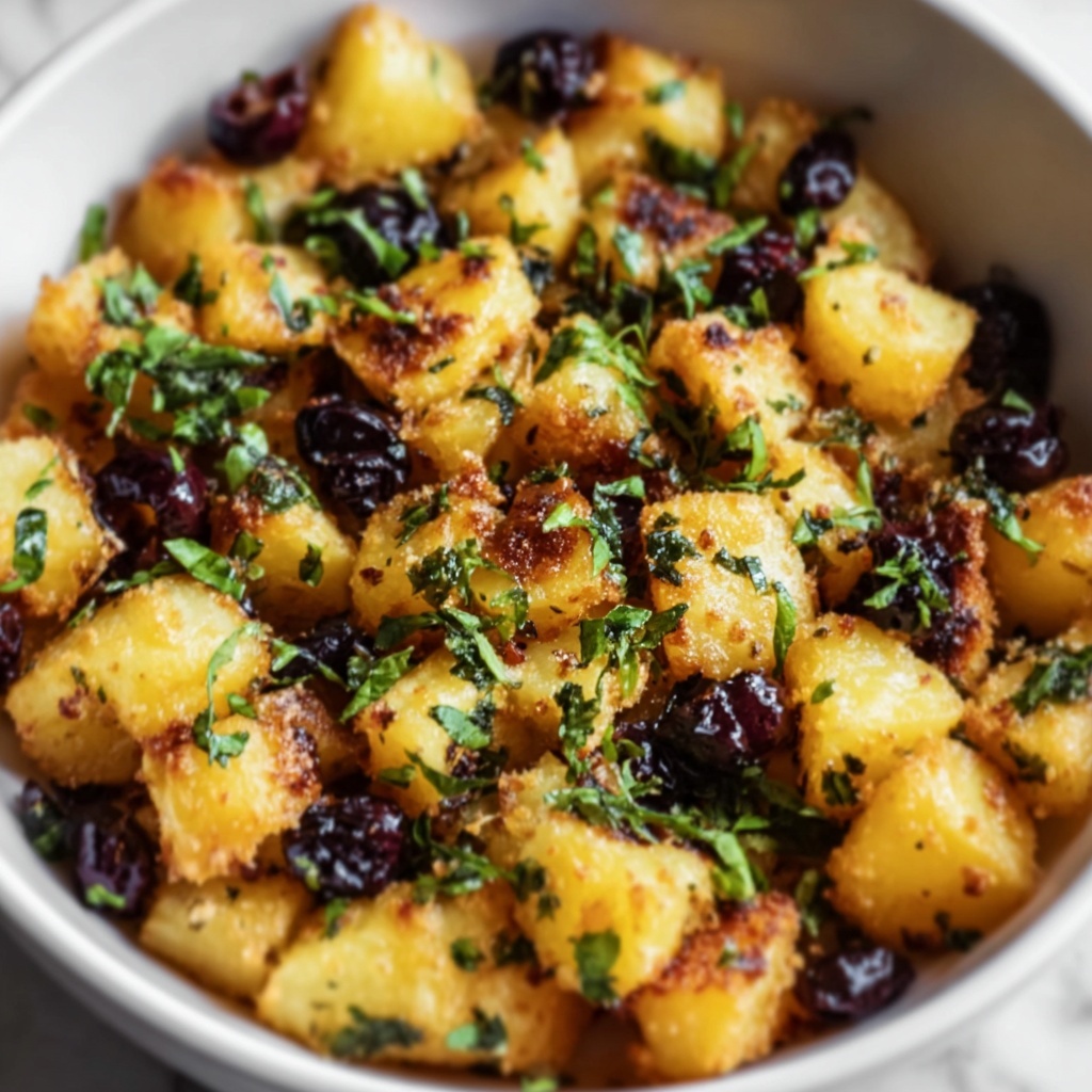 Prune and Potato Stuffing with Apples and Herbs Recipe - Recipe Image
