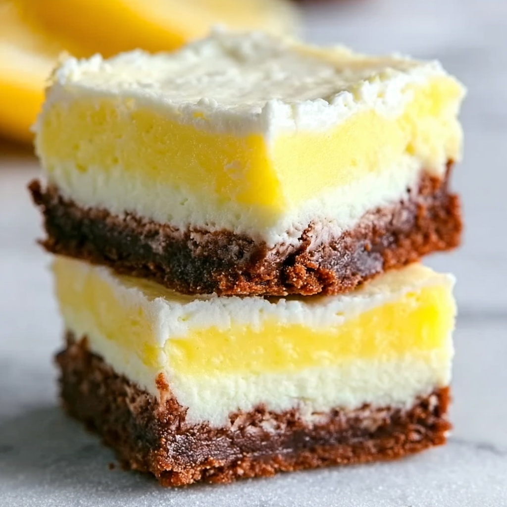 Lemon Cream Cheese Brownies Recipe - Recipe Image