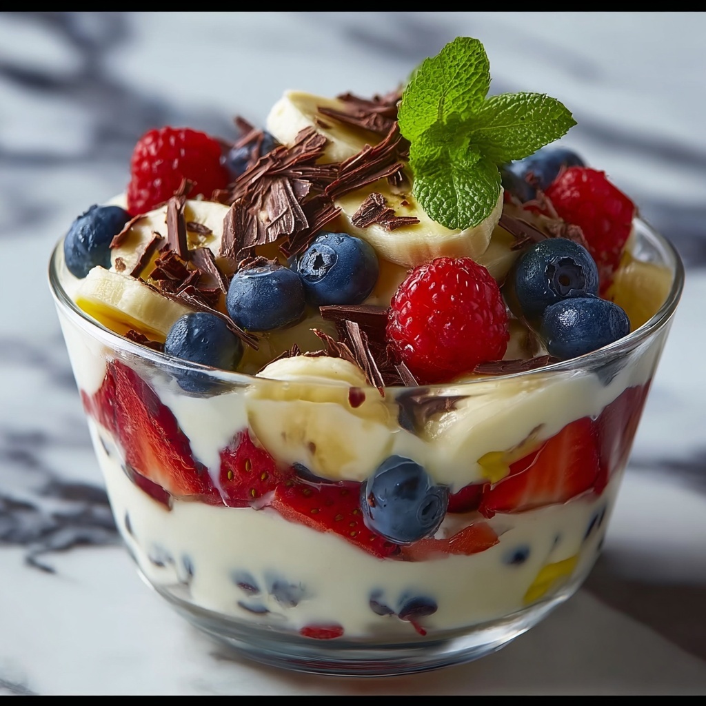 Red White and Blue Cheesecake Salad Recipe - Recipe Image