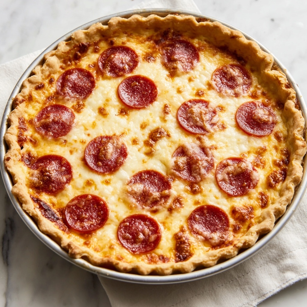 Pepperoni Pizza Quiche Recipe - Recipe Image