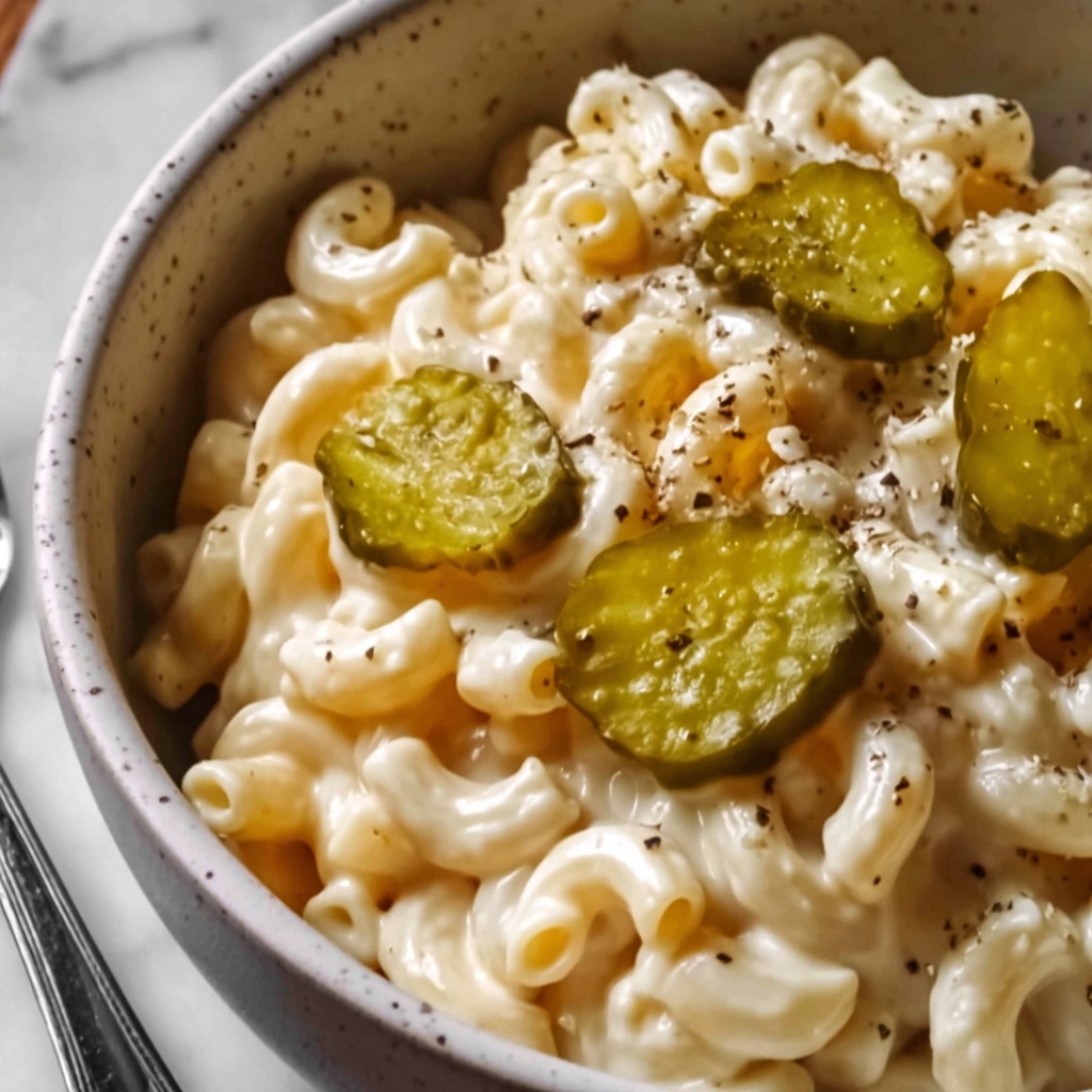Classic Dill Pickle Macaroni Salad Recipe - Recipe Image