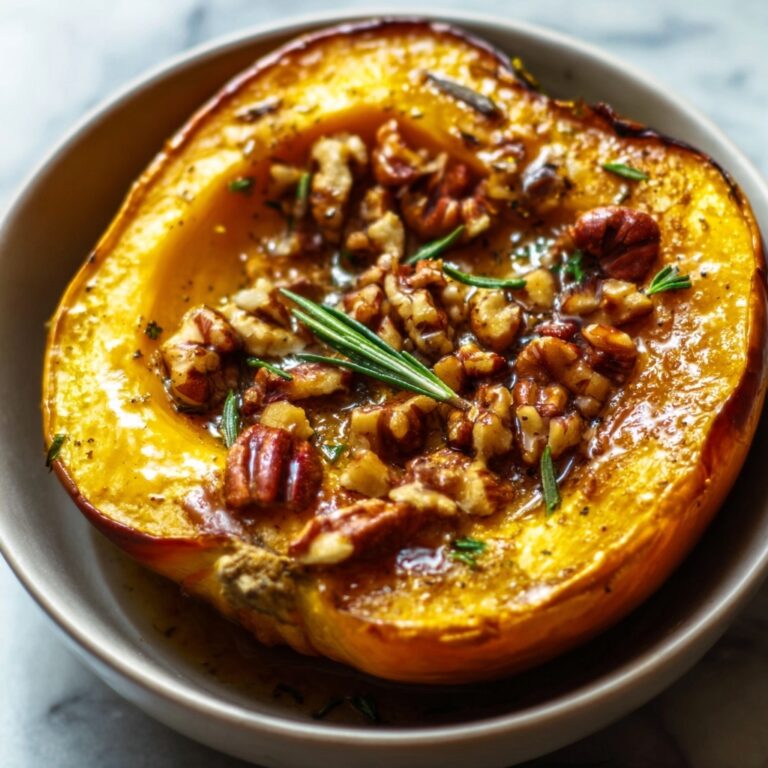 Maple Pecan Roasted Acorn Squash Recipe