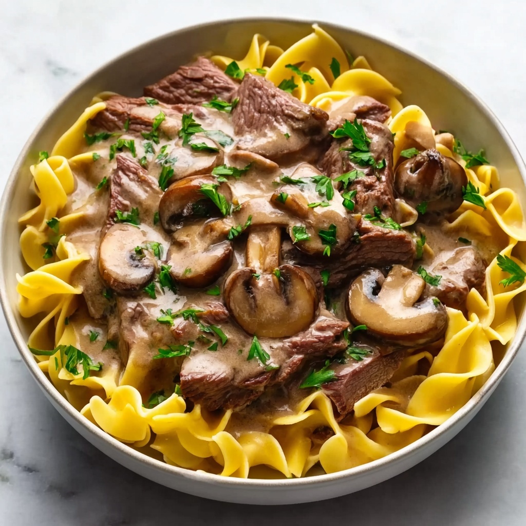 Beef Stroganoff with Egg Noodles Recipe - Recipe Image