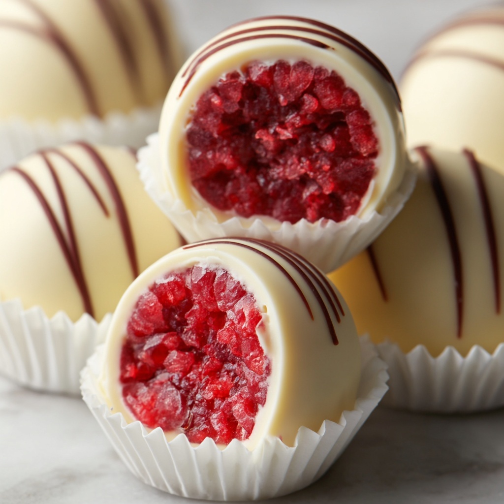 Raspberry Cheesecake Truffles Recipe - Recipe Image