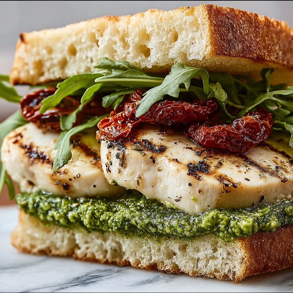 Grilled Chicken Sandwich with Pesto Recipe - Recipe Image