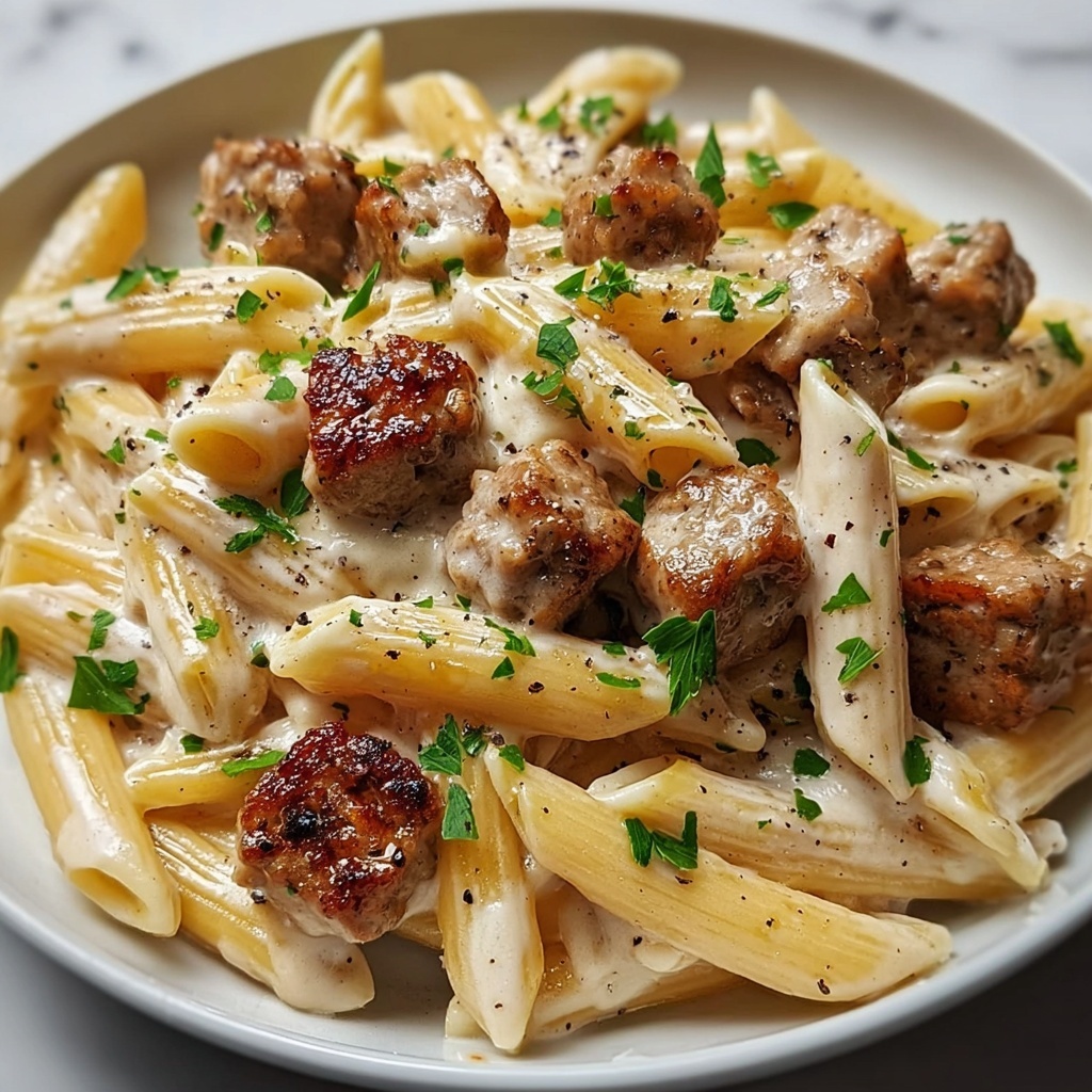 Sausage Alfredo Rigatoni Recipe - Recipe Image