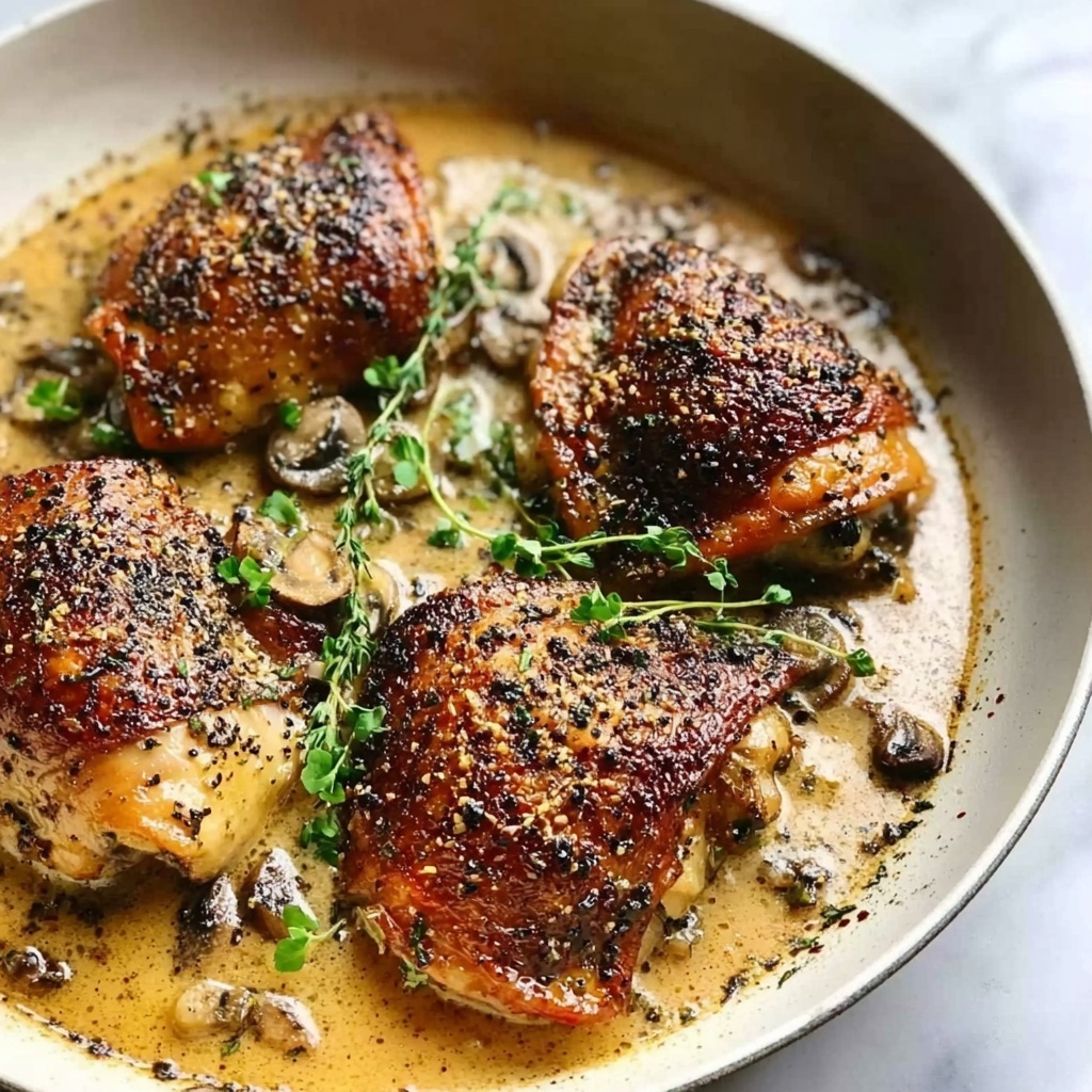 Skillet Chicken Thighs Recipe - Recipe Image
