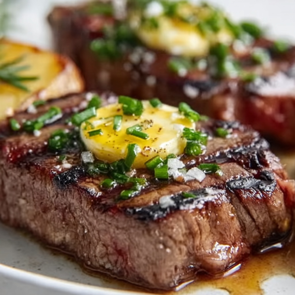 Pan-Seared Ribeye Steak with Garlic Butter and Herbs Recipe - Recipe Image