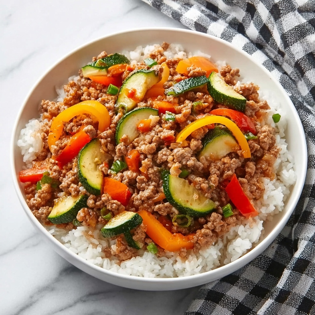 Ground Turkey Stir Fry with Vegetables and Jasmine Rice Recipe - Recipe Image