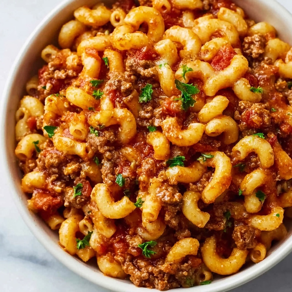 Hamburger and Macaroni Skillet Recipe - Recipe Image