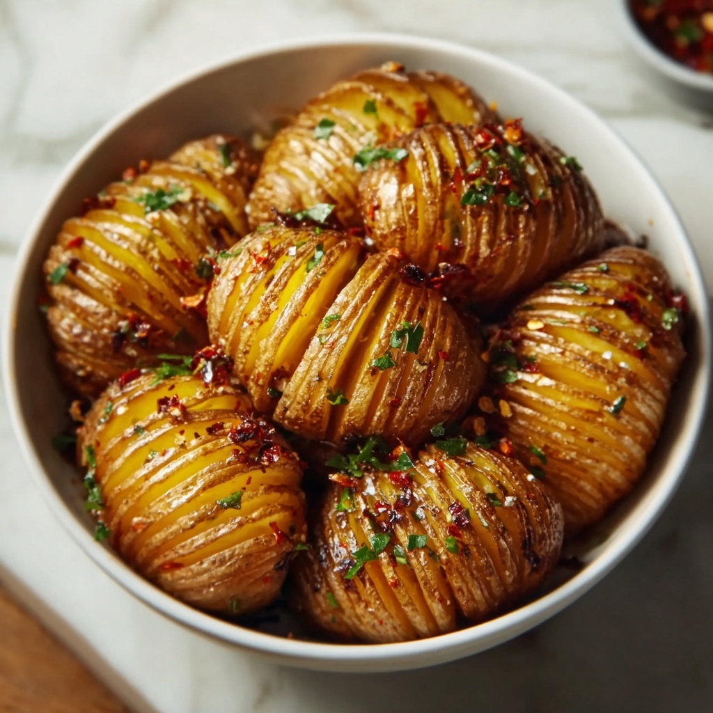 Salt & Pepper Mini Hasselback Potatoes with Cajun Dip Recipe - Recipe Image