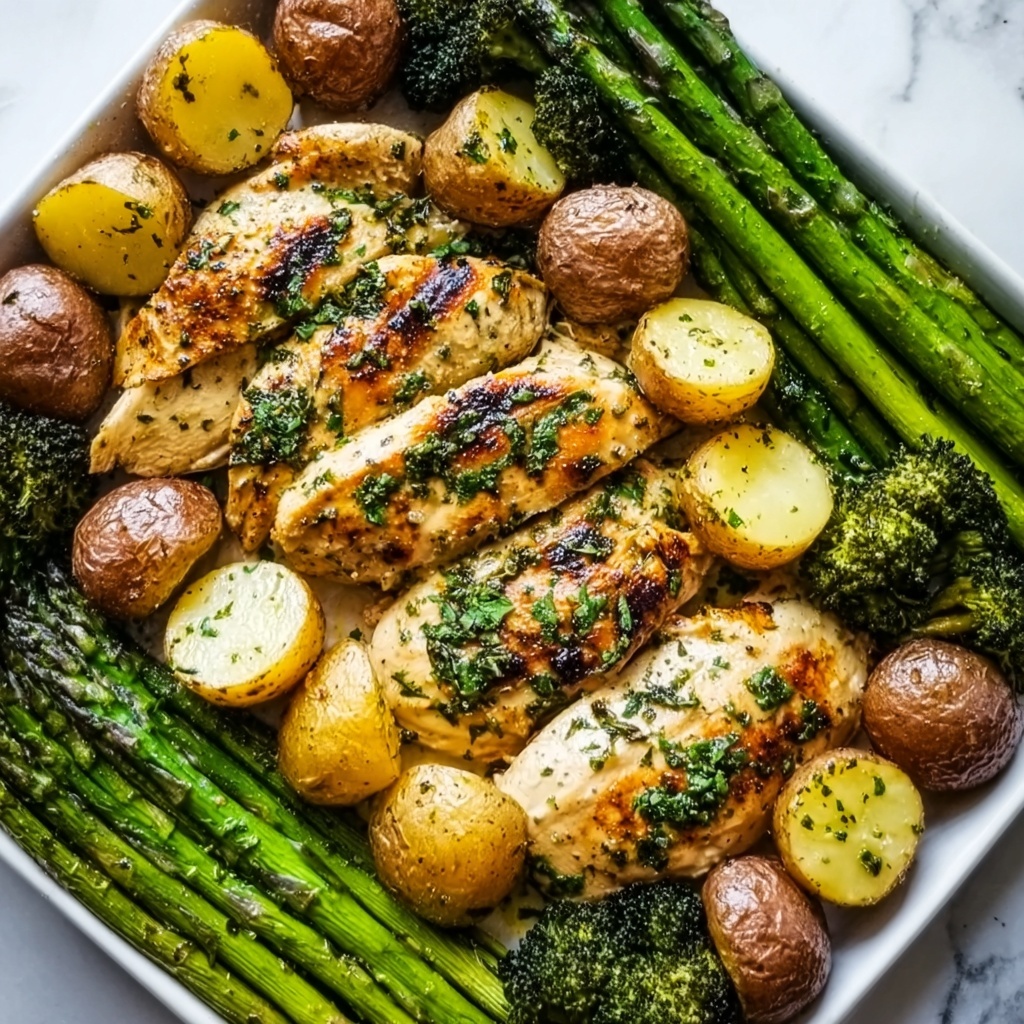 Sheet Pan Garlic Butter Chicken and Veggies Recipe - Recipe Image