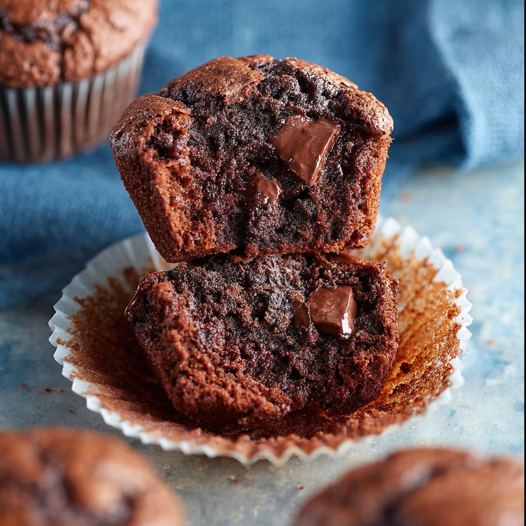 Chocolate Chocolate Chip Muffins Recipe - Recipe Image