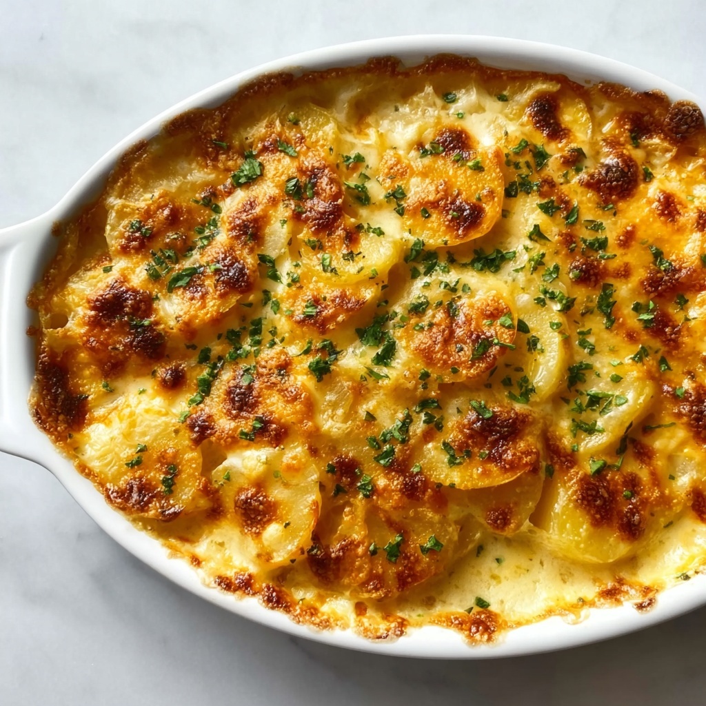Dad’s Creamy & Cheesy Au Gratin Potatoes Recipe - Recipe Image