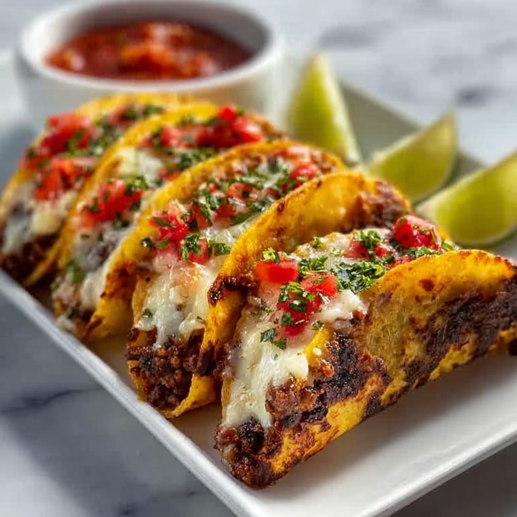 Oven Baked Cheesy Tacos Recipe - Recipe Image