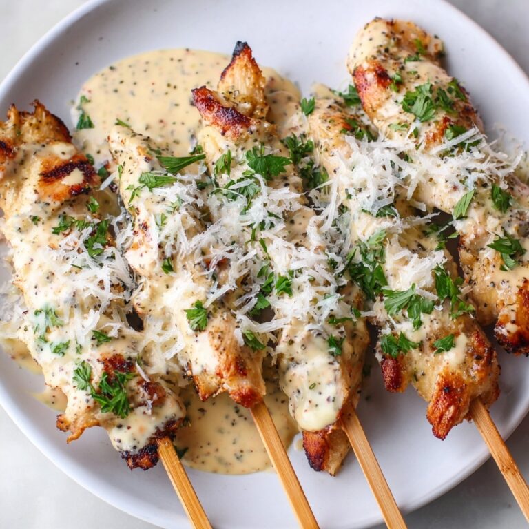 Garlic Parmesan Chicken Skewers Recipe