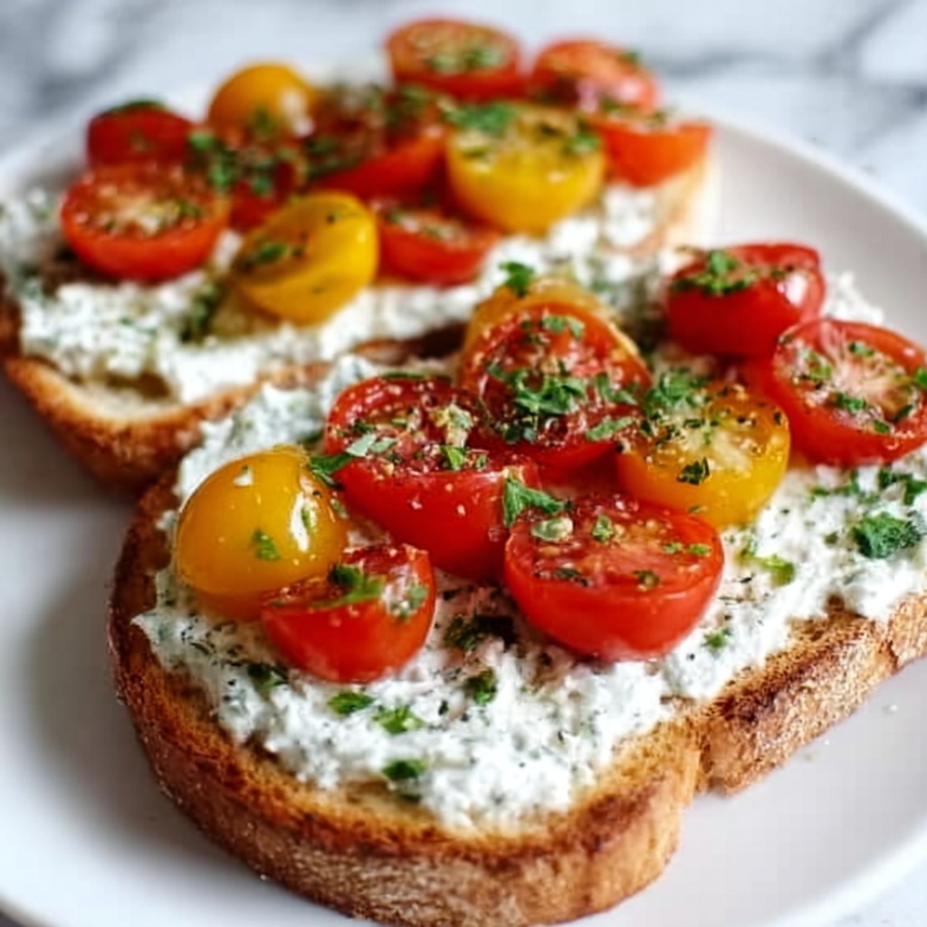 Herbed Ricotta and Tomato Toast Recipe - Recipe Image