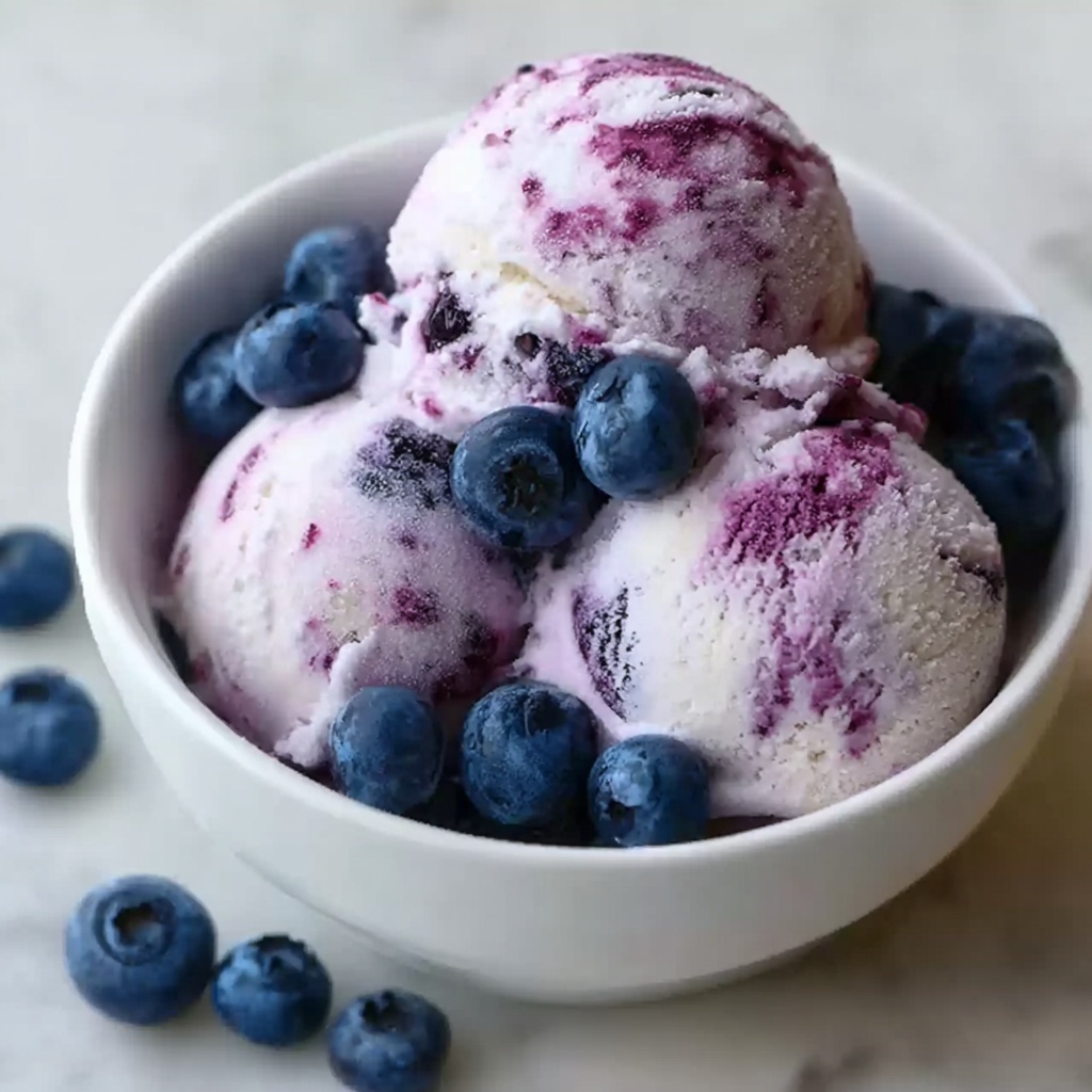 Blueberry Greek Frozen Yogurt Recipe - Recipe Image
