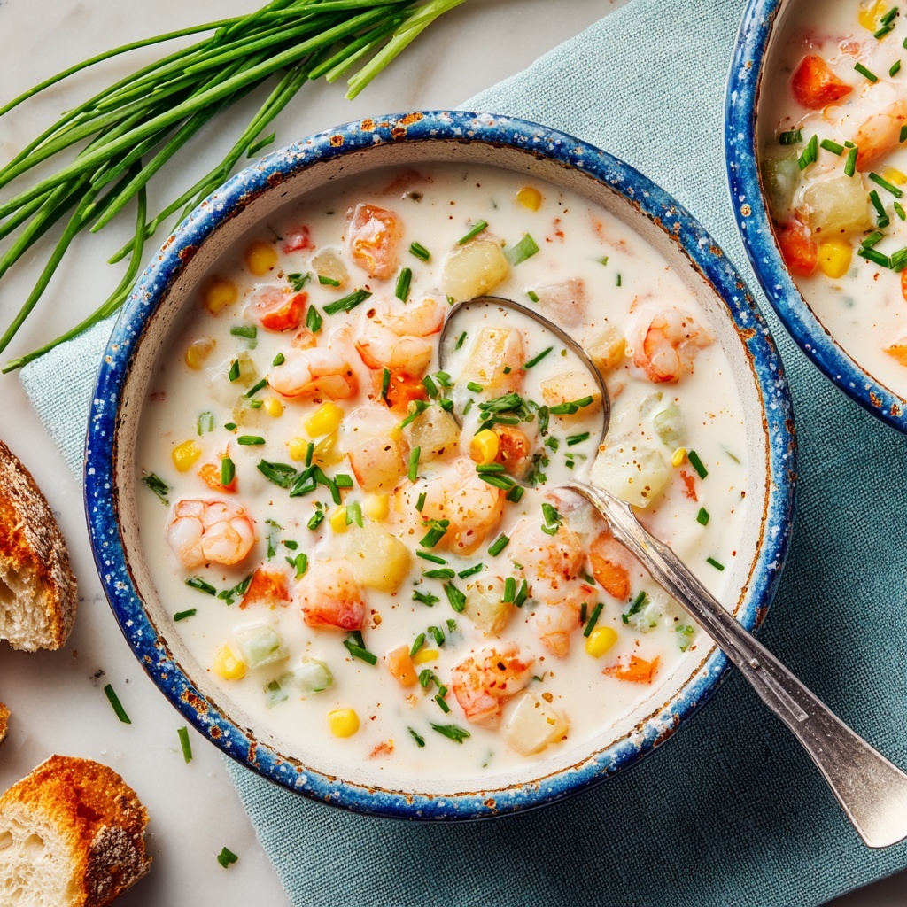 Seafood Chowder with Bacon, Potatoes, Corn, and Herbs Recipe - Recipe Image