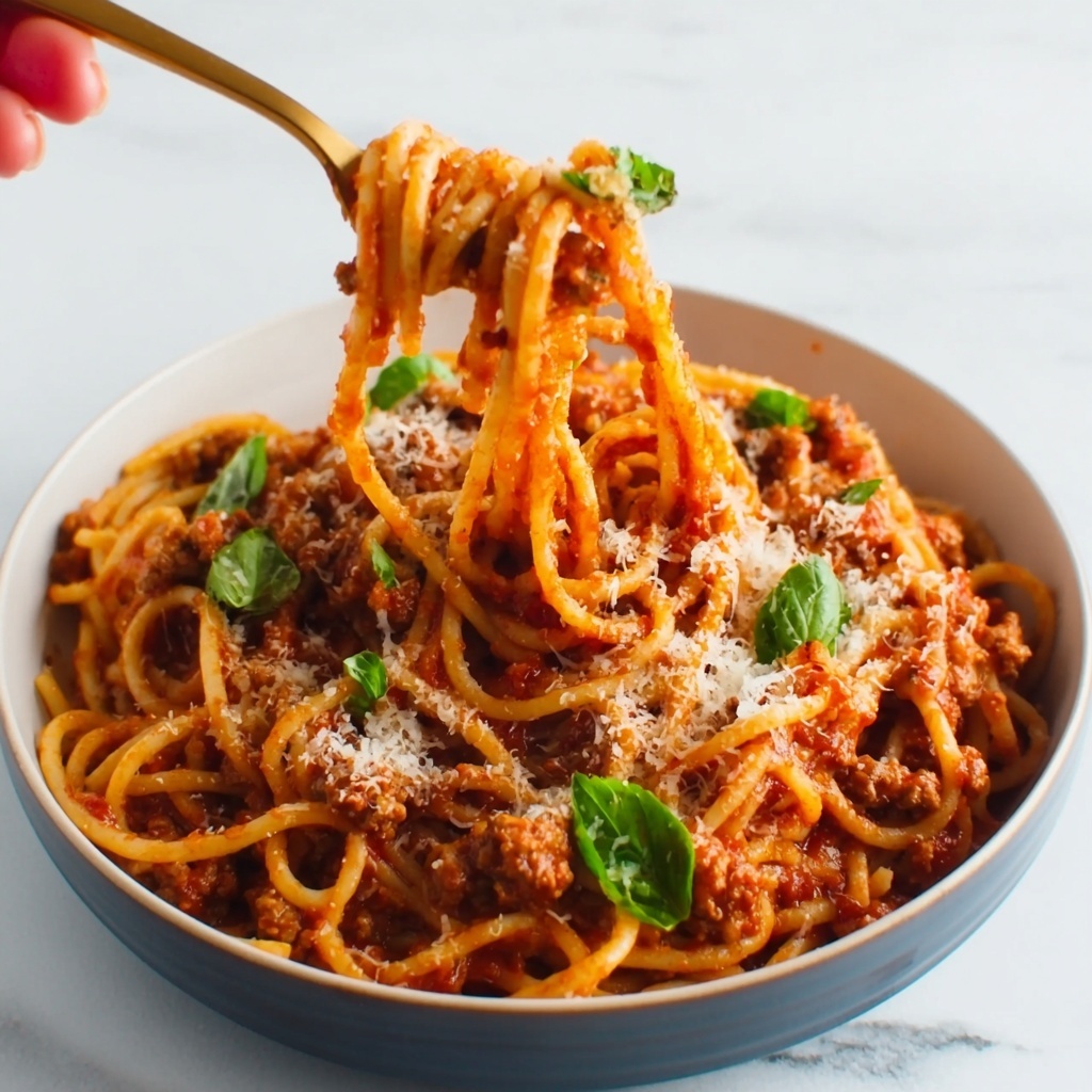 Instant Pot Spaghetti with Meat Sauce and Parmesan Recipe - Recipe Image