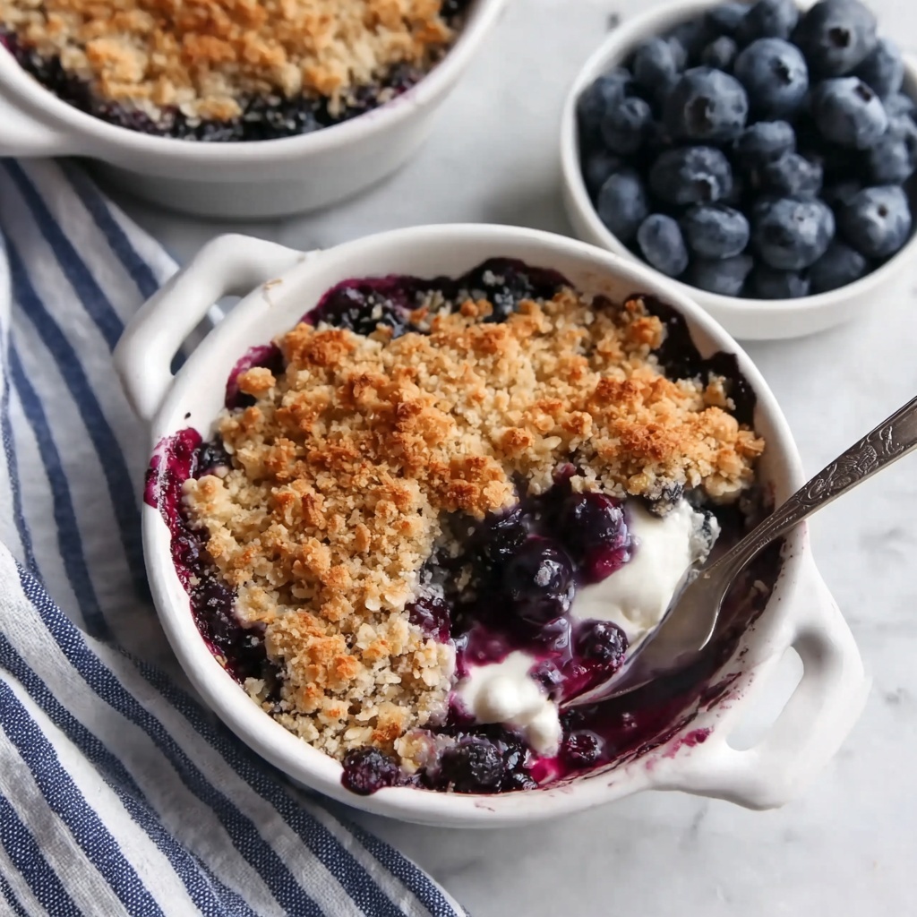 Easy Blueberry Crisp with Oats Recipe - Recipe Image