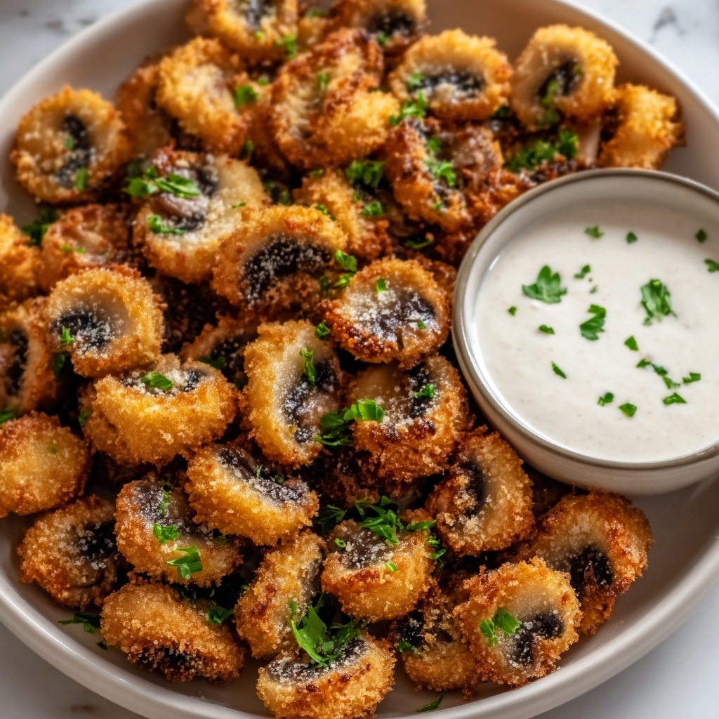 Crispy Fried Mushrooms with Cool Ranch Dip Recipe - Recipe Image