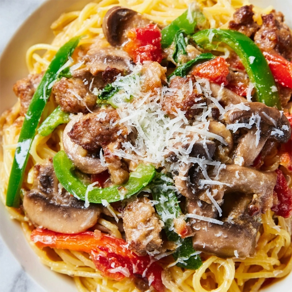 Pasta with Sausage, Peppers, and Onions Recipe - Recipe Image