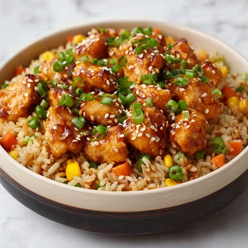 High Protein Crispy Garlic Chicken Fried Rice Recipe - Recipe Image