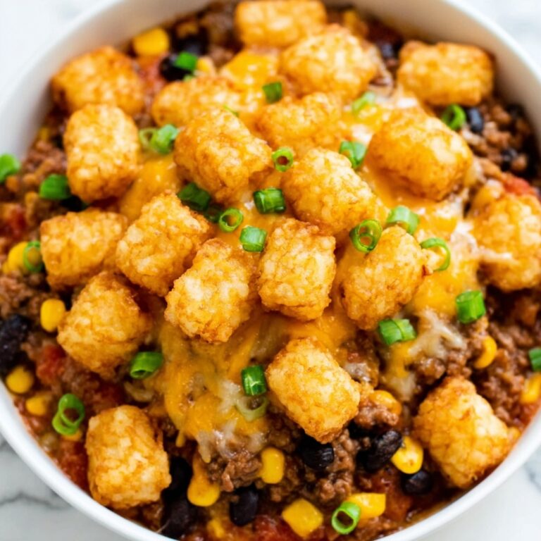 Cowboy Casserole with Bacon, Tater Tots, and Cheddar Recipe